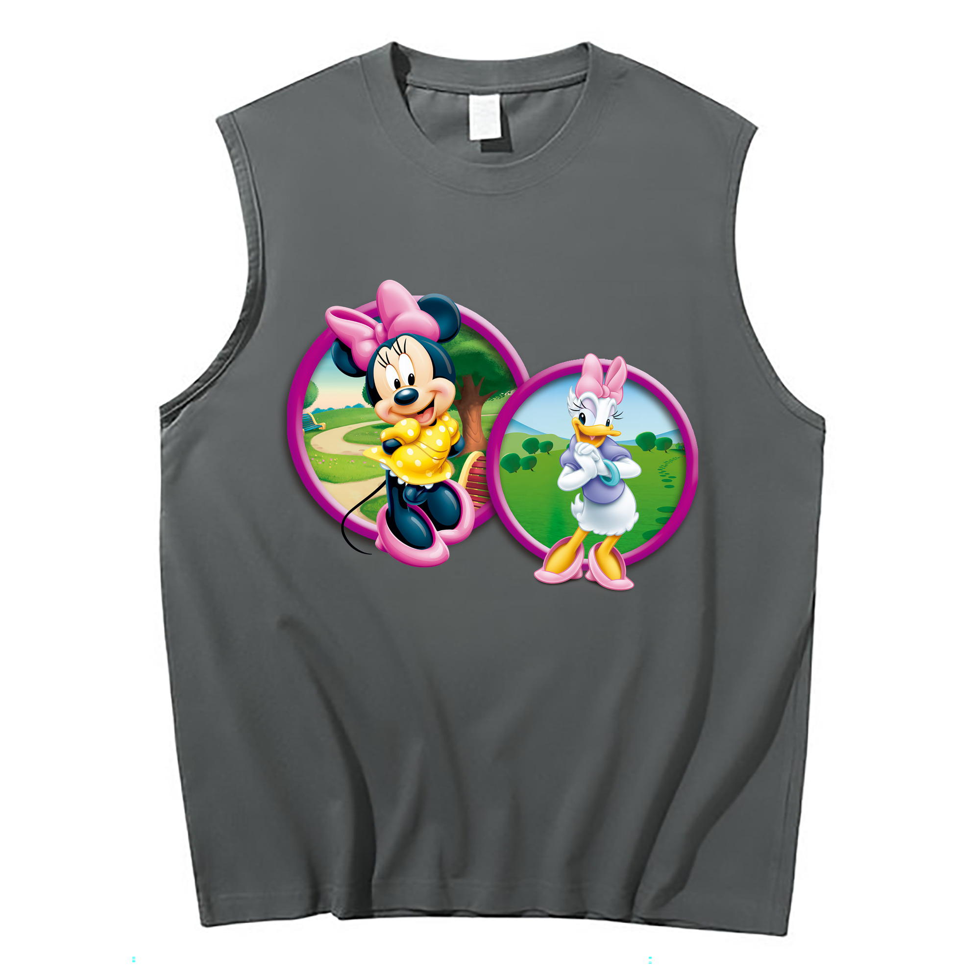 （画像用） ミッキーマウス Mickey Mouse コットン100％タンクトップ（フロントプリント）